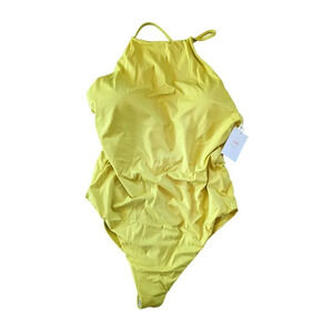 Andie Swim The Asbury One Piece Honeysuckle Yellow Eco Nylon Size XL
